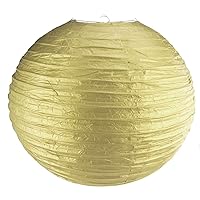 Round Paper Lantern Hanging Decor (18-Inch, Gold)