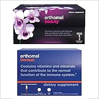 Orthomol Beauty Immun Vials, Hair, Skin,and Nail Health, Immune Support Supplement, 30-Day Supply