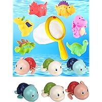 Bath Toys for Toddlers 1-3-Wind Up Bathtub Toys for 1 2 3 4 Year Old Boys Girls Gifts, Baby Bath Tub Pool Water Toys, Cute Floating Swim Turtles for Toddlers Age 1-4 Christmas Birthday Gifts for Kids