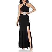 Speechless Women's Side Split Cutout Halter Dress