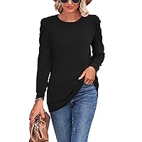 Puff Sleeve Shirts for Women - Casual Fashion Long Sleeve Tops for Womens Trendy
