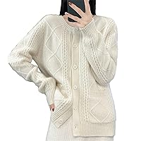 Wool Cardigan Autumn and Winter Short Sweater Coat Women's Loose Fashion Knitted Shirt Top