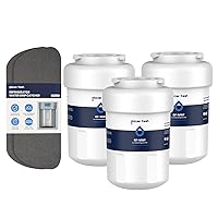 GLACIER FRESH MWF Water Filters for GE Refrigerators and Cuttable Refrigerator Drip Catcher, Water Absorbent Fridge Water Dispenser Drip Tray Combo Pack
