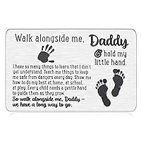 Fathers Day Gift for New Dad Wallet Insert Card Daddy Father to Be Birthday Gifts from Daughter Son Kids Pregnancy Baby Announcement Gifts for Him Men First Time Dads Husband from Wife Christmas