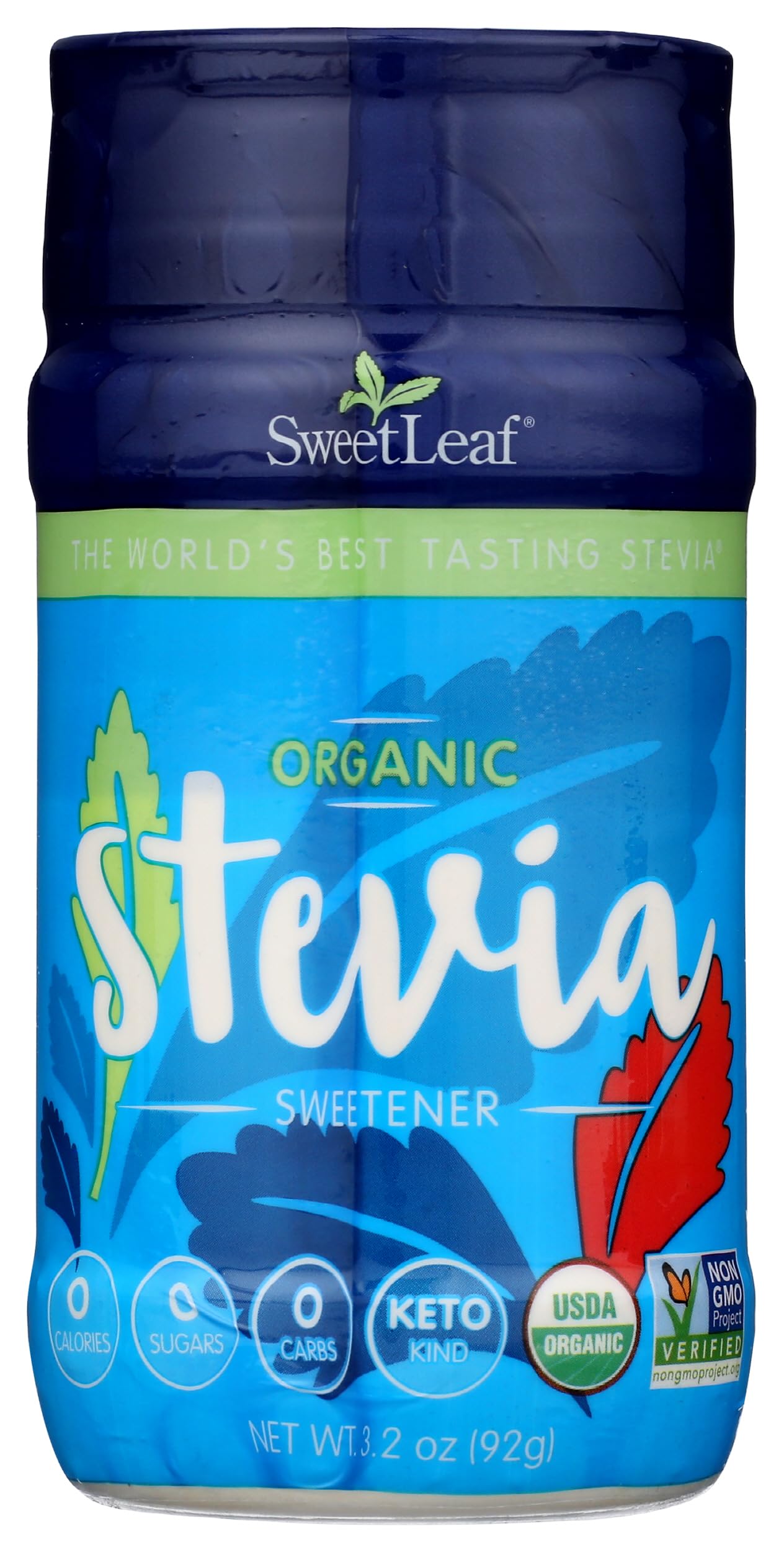 SweetLeaf Organic Stevia Shaker Jar, 230 Servings