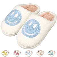 Kids Slippers Boys Girls Cute Happy Face House Slippers Warm Soft Plush Non-Slip Indoor Outdoor Slip-on Shoes