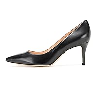 Eldof Womens Kitten Heel Pumps Pointy Toe Heels 6.5cm Mid-HeelPumps Office Classic Heels