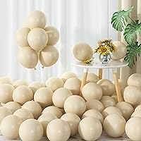 Ivory White Balloons 60pcs 5inch Small Cream Balloon for Balloon Garland Arch 5'' Round Mini Neutral Light Nude Latex Balloon for Kids Birthday Party Decoration DIY Baby Shower Wedding Annversary