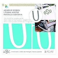 Momenta U Fun Font Monogram Screen Stencil, Blue