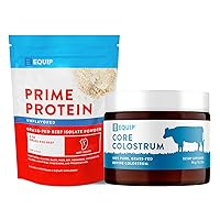 Equip Foods Prime Protein Powder Unflavored & Core Colostrum Powder