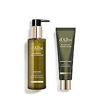 d'Alba White Truffle Mild Skin Balancing Vegan Cleanser and White Truffle Mild Skin Balancing Vegan Cream Bundle (200ml, 55ml)