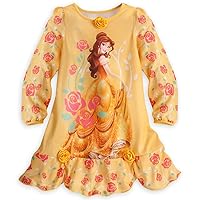 Disney Store Princess Belle Little Girl Long Sleeve Nightgown Pajama Size 5/6