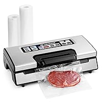 ADVENOR Vacuum Sealer Pro Food Sealer with Built-in Cutter and Bag Storage Includes 2 Bag Rolls 8
