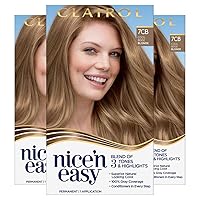 Nice'n Easy Permanent Hair Dye, 7CB Cool Beige Blonde Hair Color, Pack of 3