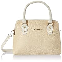 Women's Artificial Leather Satchel CREAM COLOUR FOR GIRLS AND WOMEN, CREAM