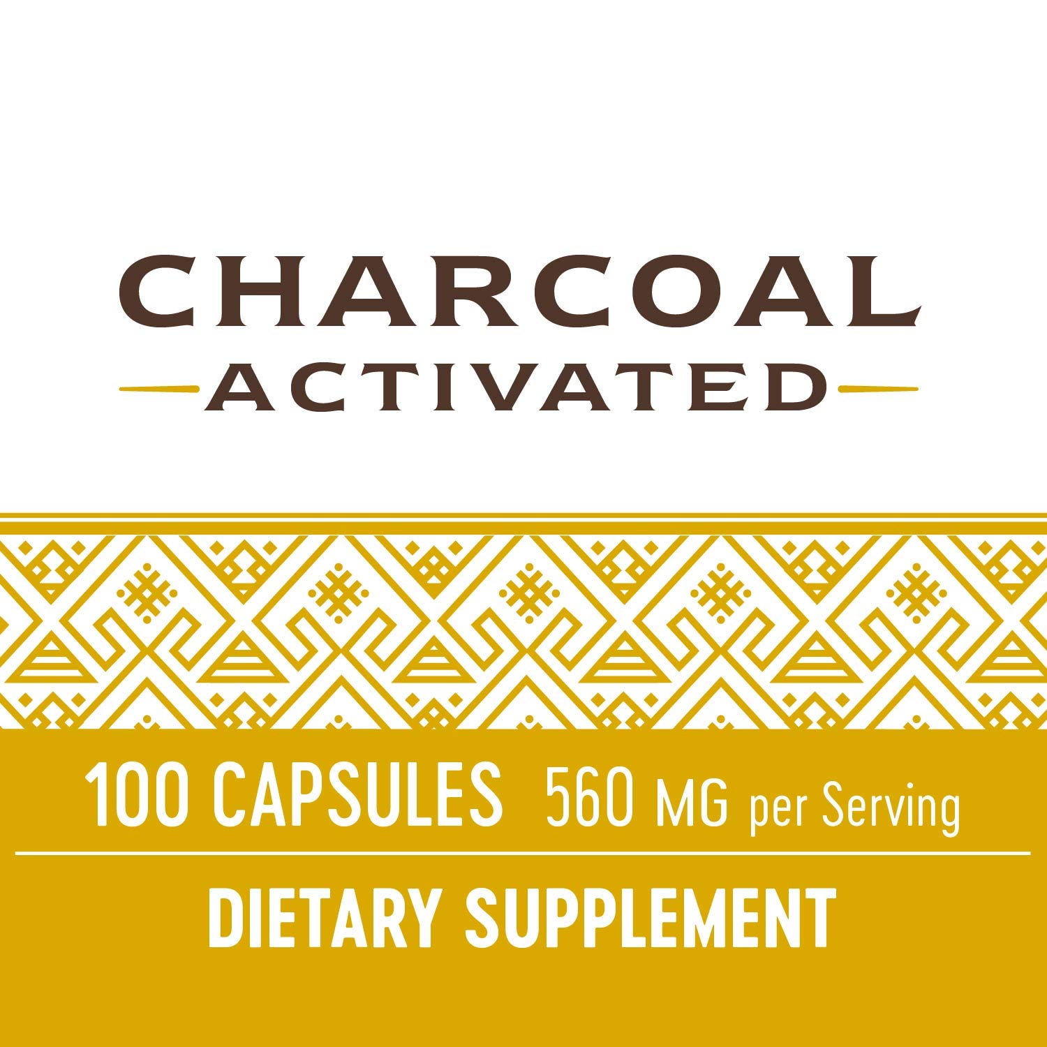 Nature's Way Activated Charcoal Supplement Gluten-Free 100 Capsules