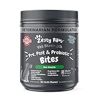 Zesty Paws Probiotic for Dogs - Probiotics for Gut Flora, Digestive Health, Occasional Diarrhea & Bowel Support - Clinically Studied DE111 Dog Supplement Soft Chews for Pet Immune System VS, 90 Count