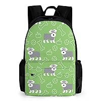 Funny Schnauzer Crazy Dog Lovers Travel Laptop Backpack for Men Women Casual Basic Bag Hiking Backpacks Work
