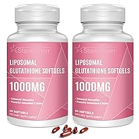 Liposomal Glutathione Softgels 1500MG, Reduced Glutathione Supplement with Vitamin C, Better Absorption, Non-GMO Powerful Antioxidant for Healthy Aging, Detox, Brain, Immune Health,120 Softgels