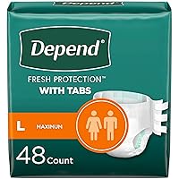 Incontinence Protection with Tabs, Unisex, Large (35–49