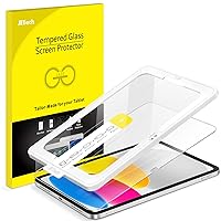 JETech One Touch Install Screen Protector for iPad 10 (10.9-Inch, 2022 Model, 10th Generation), Tempered Glass Film with Auto Alignment Tool Kit, HD Clear