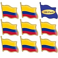 12/24/50/100Pcs Colombia Flag Lapel Pins Bulk - Metal Colombian National Lapel Pin
