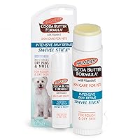 Palmer's for Pets Cocoa Butter Fragrance Free Intensive Paw Repair Swivel Stick for Dogs | Cocoa Butter Paw Balm with Vitamin E, Peppermint Oil and Shea Butter for Rough & Dry Pads -0.5 oz (FF15588)