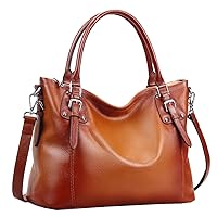 HESHE Genuine Leather Purses and Handbags for Women Tote Shoulder Bag Satchel Purse Top Handle Bags Hobo Crossbody Purse