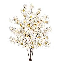 4 Pieces Artificial Cherry Blossom Flowers Branches, 39.4