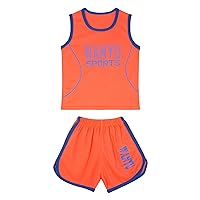TiaoBug Kids Sports Team Training Uniform Girls Boys Basketball Jersey Sports Shirt and Athletic Shorts Sets Sportswear