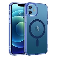 GUAGUA for iPhone 13 Mini Magnetic Case, iPhone 12 Mini Case Compatible with MagSafe Slim Fit Skin Feeling Shockproof Translucent Matte Phone Case iPhone 12 Mini/13 Mini 5.4'' for Men Women Gift, Blue