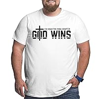 I've Read The Final Chapter God Wins Big Size Men's T-Shirt Man's Soft Shirts Short-Shirts Tee