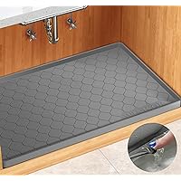 Waterproof Under Sink Mat - Cabinet Liner Silicone for Kitchen & Bathroom Cabinets Organizers and Storage Sink Drip Tray Liner (40’’x22’’)
