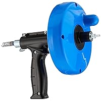 LDR Industries 512 1025 Drum Auger, 25-Feet Plumbing Drill Adapter Snake Clog Remover for Bathtub Drain, Shower and Kitchen Sink