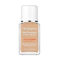 Neutrogena SkinClearing Oil-Free Acne and Blemish Fighting Liquid Foundation with Salicylic Acid Acne Medicine, Shine Controlling, for Acne Prone Skin, 115 Cocoa, 1 fl. oz