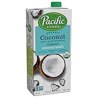 Pacific Foods Organic Coconut Unsweetened Plant-Based Beverage, 32oz