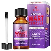 Wart Remover Maximum Strength - Wart Remover Fast Acting Liquid Gel - Plantar and Genital Wart Treatment, Wart & Corn Remover for Corn, Common Wart, Flat Wart, Natural and Safe - 0.5 Fl Oz