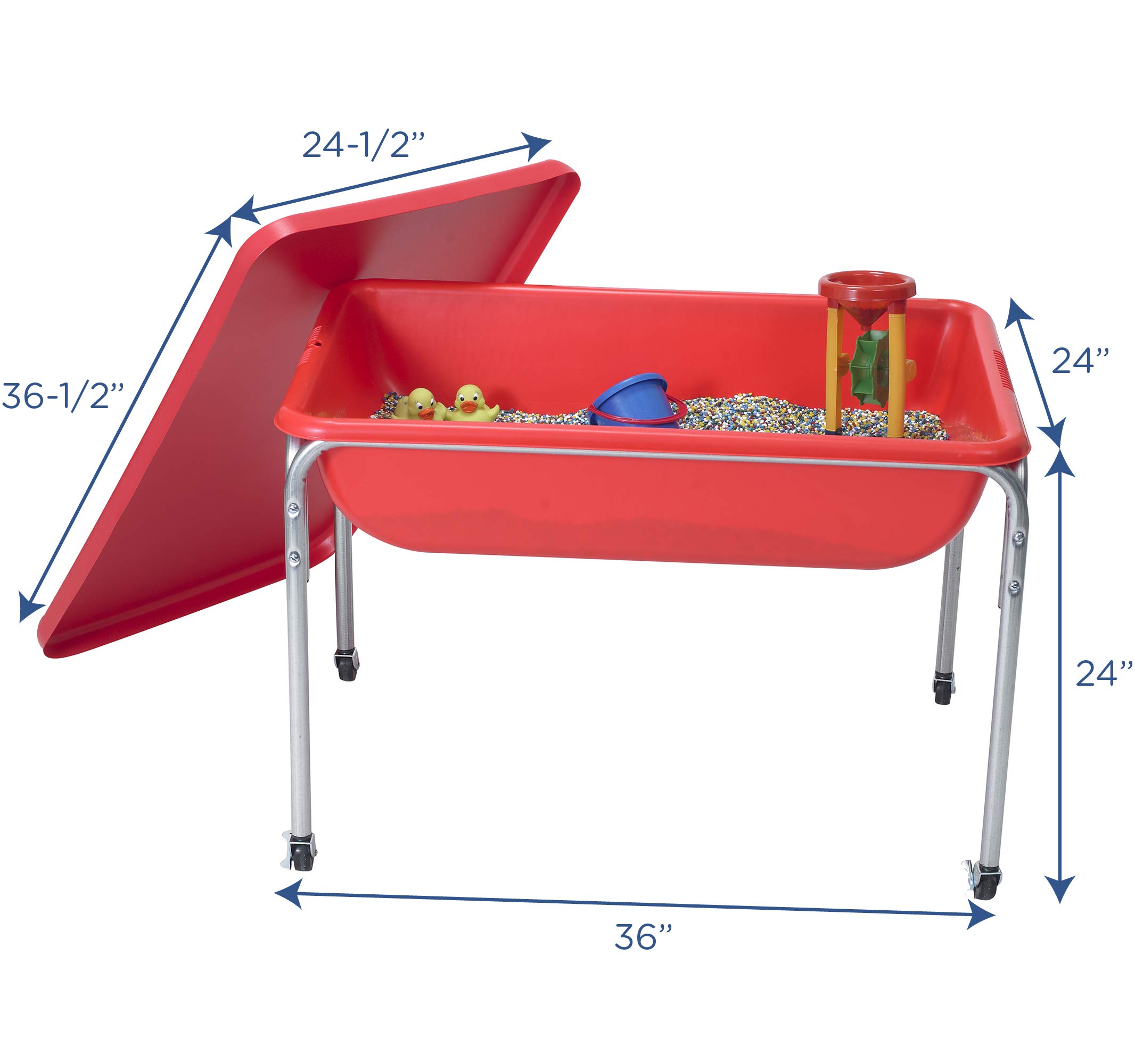 Children's Factory, 1135-24, Large Sensory Table & Lid, Kids Playroom & Classroom Autism Activity, Daycare or Preschool Learning Activities, 24