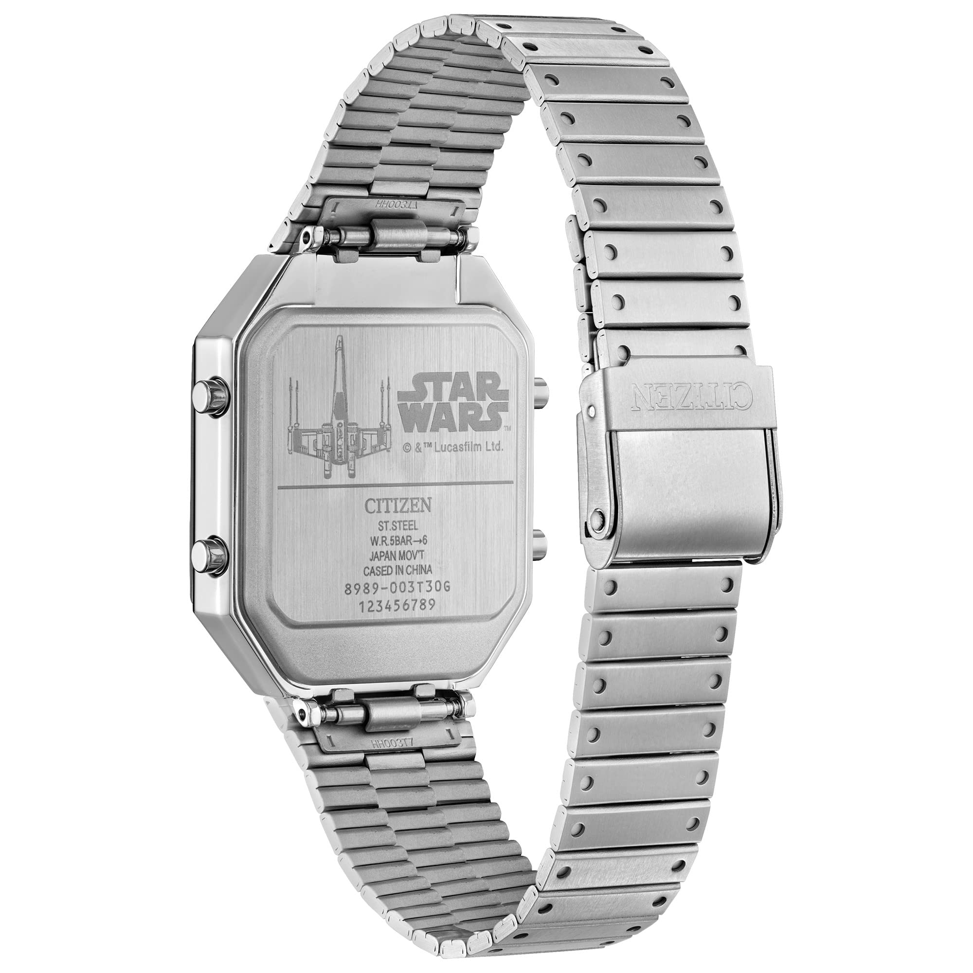 Citizen Men's Star Wars Vintage Ana-Digi Quartz Stainless Steel Watch, Rectangular
