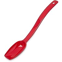 Carlisle FoodService Products Plastic Solid Spoon, 9 Inches, Red