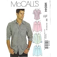 McCall's Patterns M6044 Men's Shirts, Size XN (X-XXL-XXXL), White