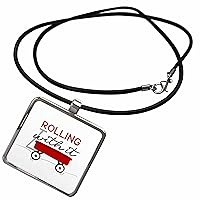 3dRose Little Red Wagon - Rolling With It - Necklace With Pendant (ncl_351117)