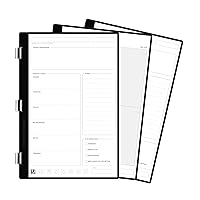 Rocketbook Pro Planner Page Pack | Scannable Rocketbook Pro Pages for To Do Lists and Agendas - Write, Scan, Erase, Reuse | 20 Sheets | Executive Size: 6 in x 8.8 in, White