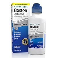 Plus Preservative Free Contact Lens Saline 120ml 12 Pack + Boston Advance Conditioning Solution from Bausch + Lomb 3.5 Fl Oz (2 Pack)