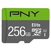 PNY 256GB Elite Class 10 U1 MicroSDXC Flash Memory Card, Up to 100MB/S Read Speed