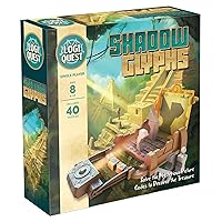 Shadow Glyphs Logic Puzzle Board Game | LogiQuest Puzzle Adventure Game | Kids & Family Puzzle Game | Includes 40 Puzzles | Convenient Portable Case | Ages 8+ | 1 Player | Avg. Playtime 15 Minutes