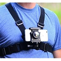 – Smartphone Chest Mount Universal Holder Compatible with iPhone and Samsung Phone Mount for Filming or Photos (Horizontal)