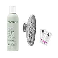 EcoTools Professional Makeup Cleaner Set for Makeup Brushes, Brush and Makeup Beauty Sponge Cleansing Shampoo + Real Techniques Textured Makeup Brush Cleaner Mat with Cleansing Gel, Hypoallergenic, Re