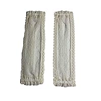 Melody Jane Dolls Houses Dollhouse Cream Double Panel Lace Door Curtains Window Accessory 1:12 Scale