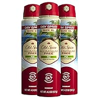 Old Spice Men's Aluminum Free Deodorant Dry Body Spray, Fiji, 24/7 Odor Protection, 4.3oz (Pack of 3)